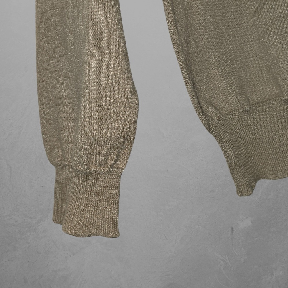 Volcom Mens Small Tan V-Neck Sweater Corpo Class A07313S0 Embroidered Logo Khaki - Picture 4 of 8